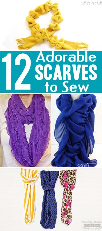 12 Adorable DIY Scarf sewing tutorials to inspire for your next sewing project.