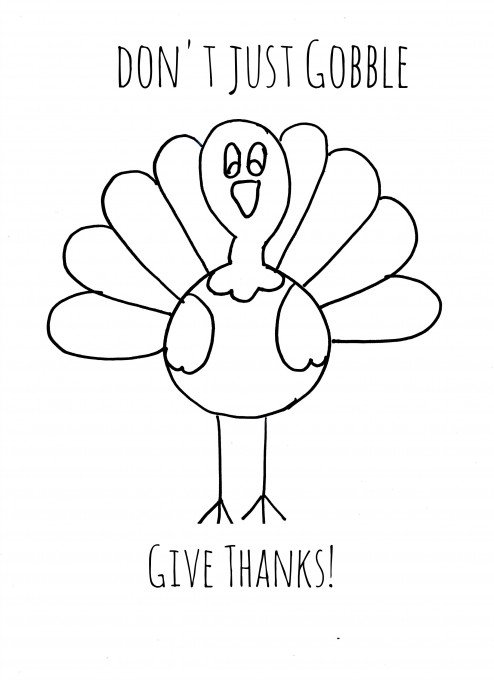 Second Chance to Dream: Turkey Coloring Page