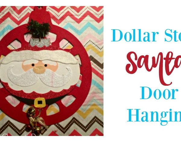 Second Chance to Dream: Dollar Store Santa Door Hanging #dollarstore #christmas