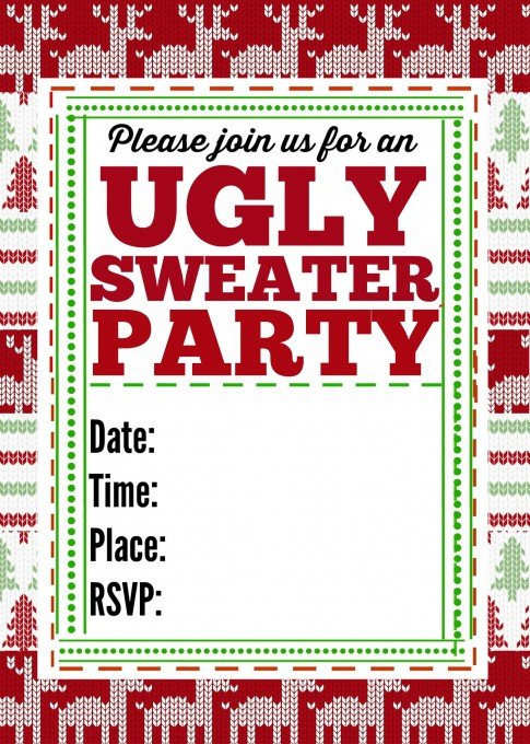 Second Chance to Dream: Ugly Sweater Party Invitation #uglysweaterparty