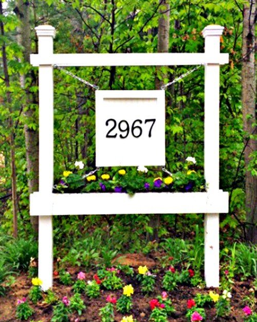 Build a House Number Sign with Planter Box DIY House number sign