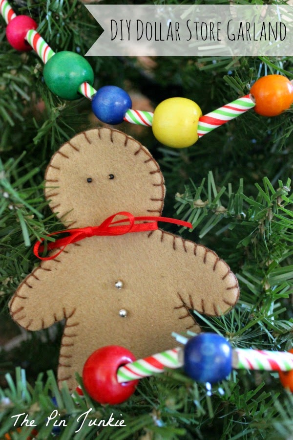 Dollar Store Christmas Craft Garland