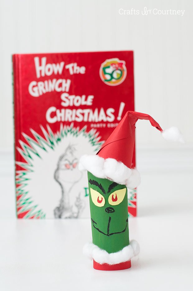 Toilet Paper Roll Grinch - Fun Crafts for Christmas