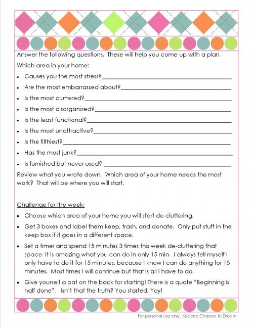 Second Chance to Dream: De-clutter Challenge 1
