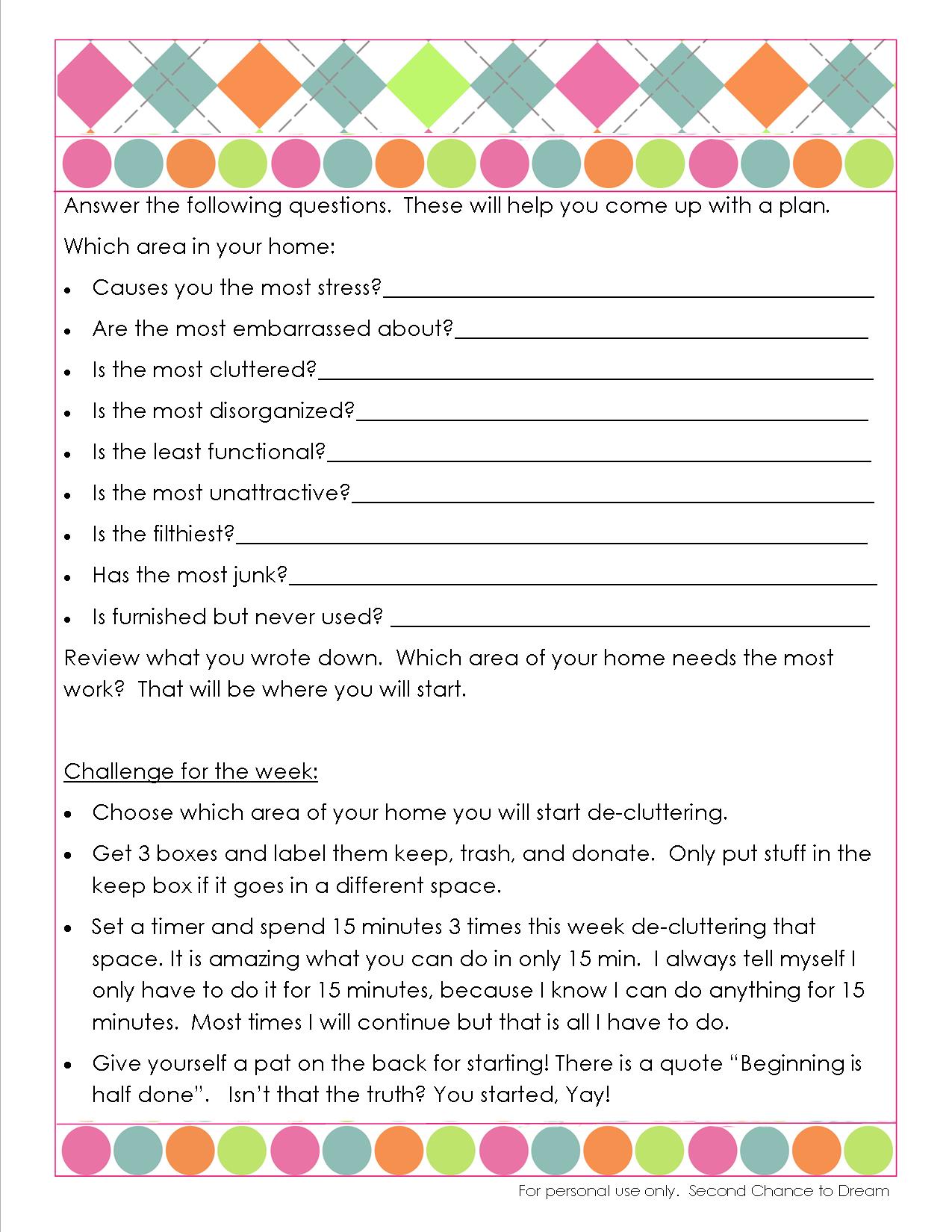 Second Chance to Dream: De-clutter Challenge 1