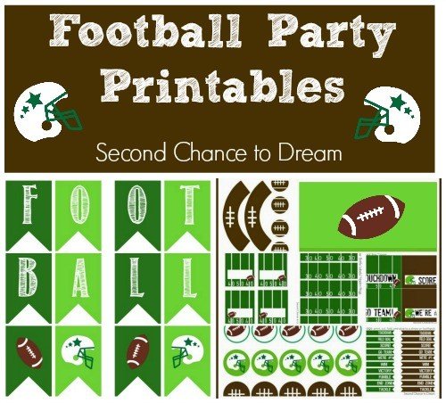 Second Chance to Dream: Football Party Printables #football #printables