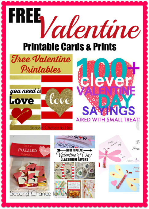 Second Chance to Dream:  Free Valentine Printable Cards & Prints