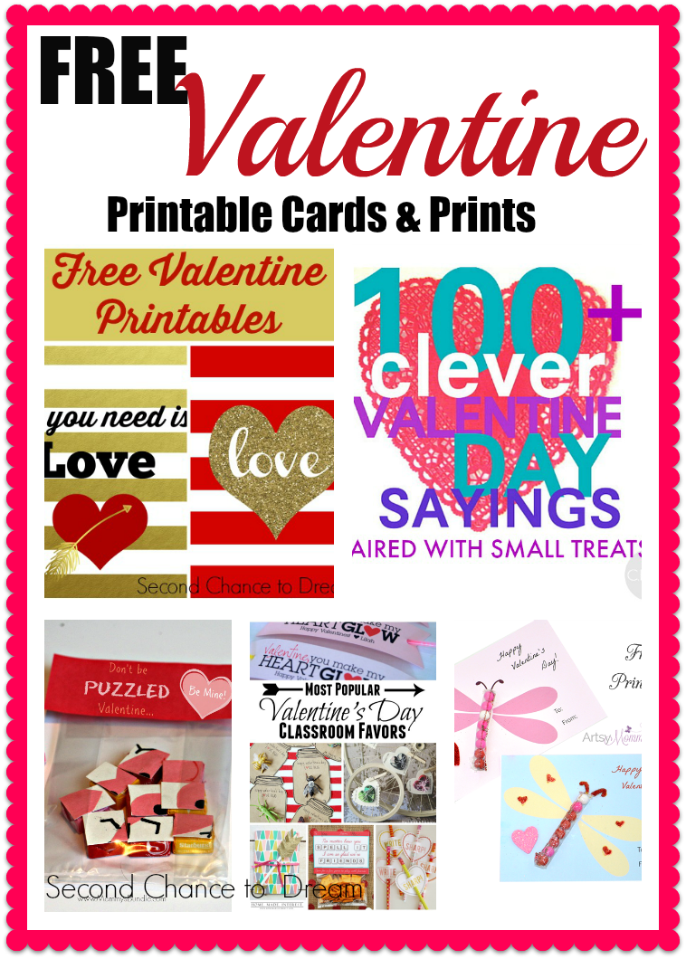 Second Chance to Dream: Free Valentine Printable Cards & Prints