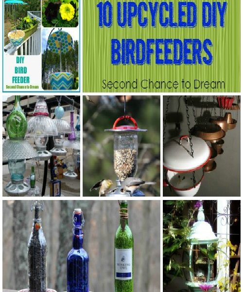 Second Chance to Dream: 10 Upcycled DIY Birdfeeders #birdfeeders #upcycle