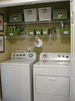Have a laundry closet instead of a laundry room? Check out the before and afters & ideas for maximizing your space. Via Eat. Sleep. Decorate.