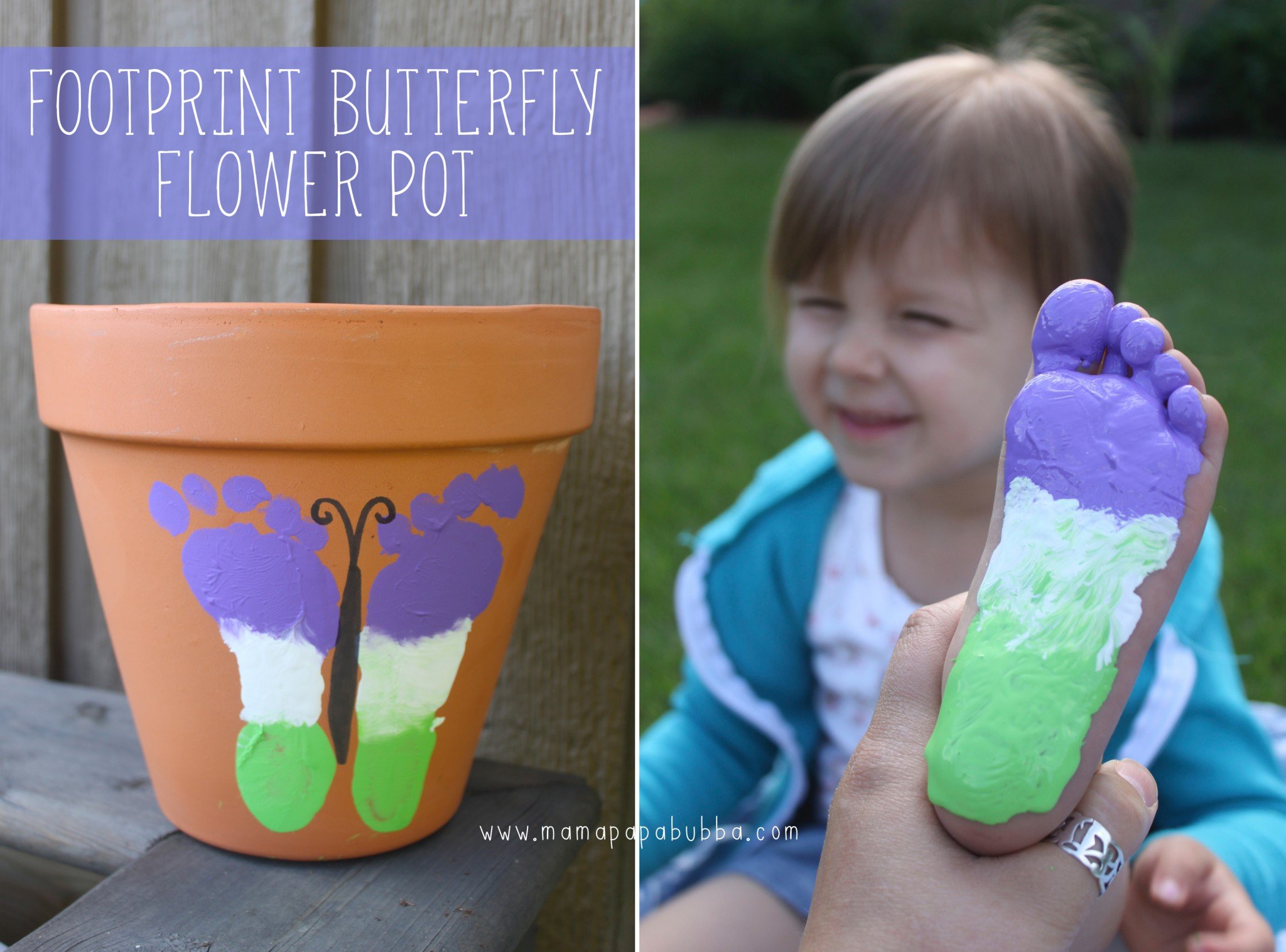 Footprint Butterfly Flower Pot | Mama.Papa.Bubba. Blog