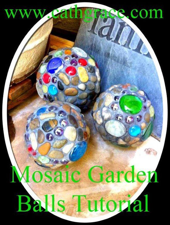 How to make mosaic garden balls