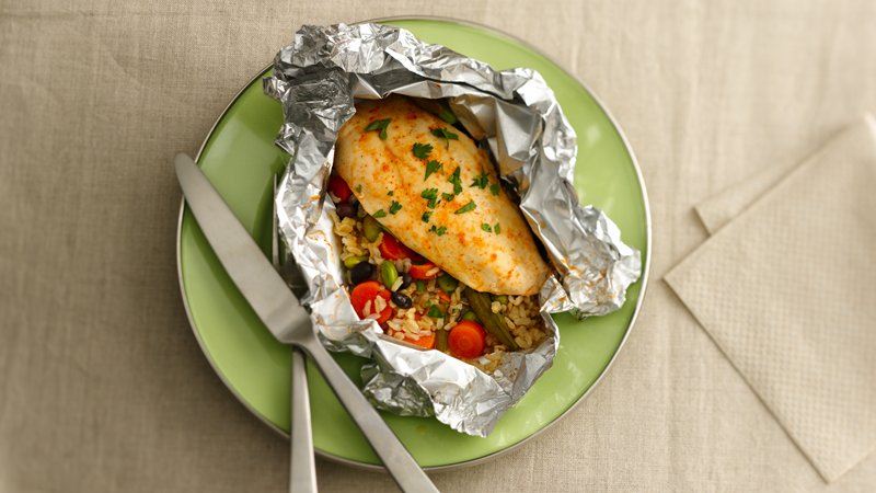 Honey-Sriracha Chicken Foil Packets