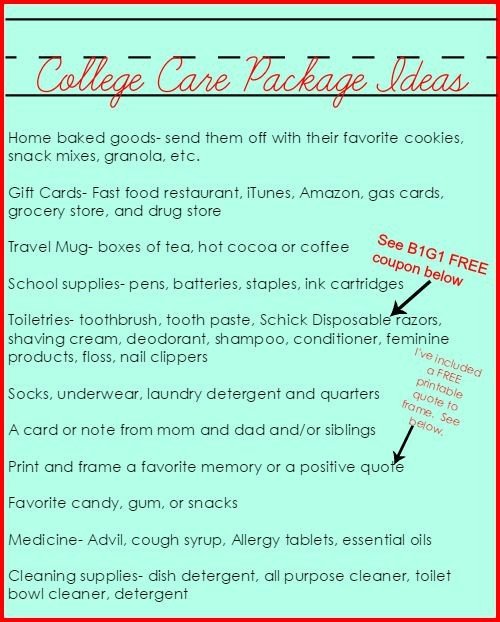 Second Chance to Dream: College Care Package Ideas+B1G1 FREE Schick razor coupon -#ad #sponsored #SchickSelfieSweeps