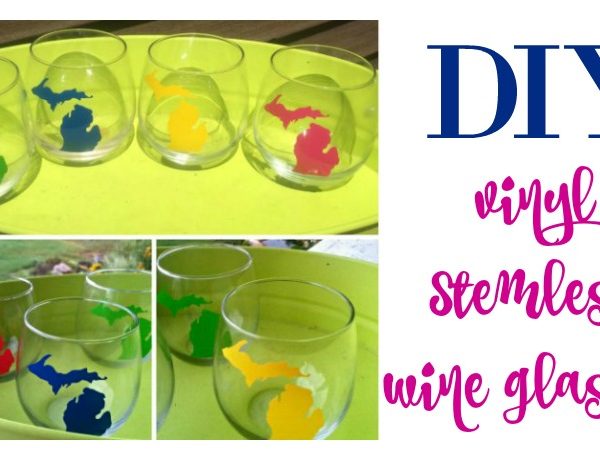 Second Chance to Dream: DIY Vinyl Stemless Wine Glasses #giftidea #DIY