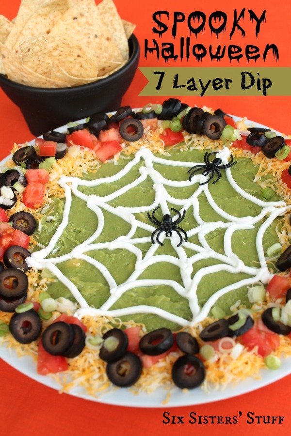 Spooky Halloween 7 Layer Dip