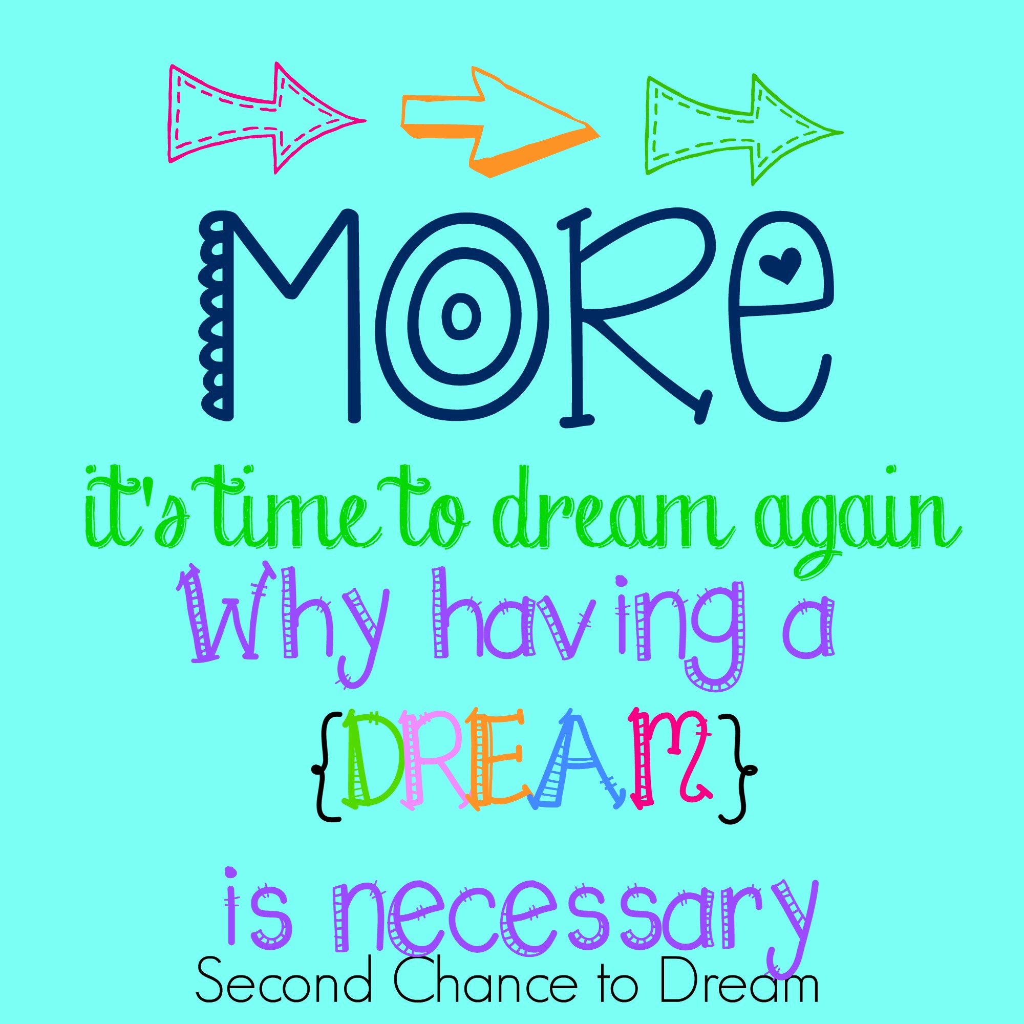 Second Chance to Dream: Why having a {DREAM} is necessary