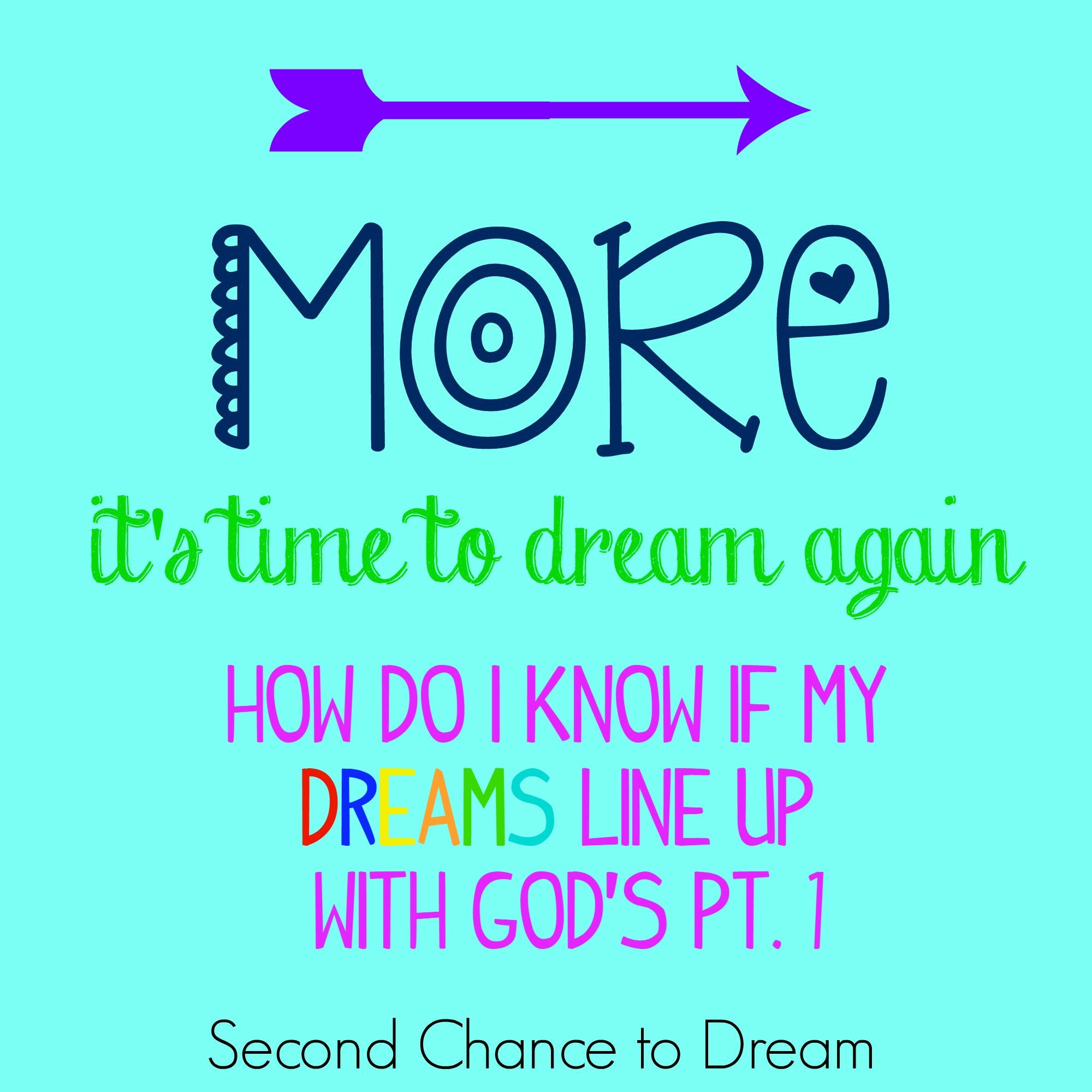 Second Chance to Dream: How do I know if my dreams line up with God Pt 1