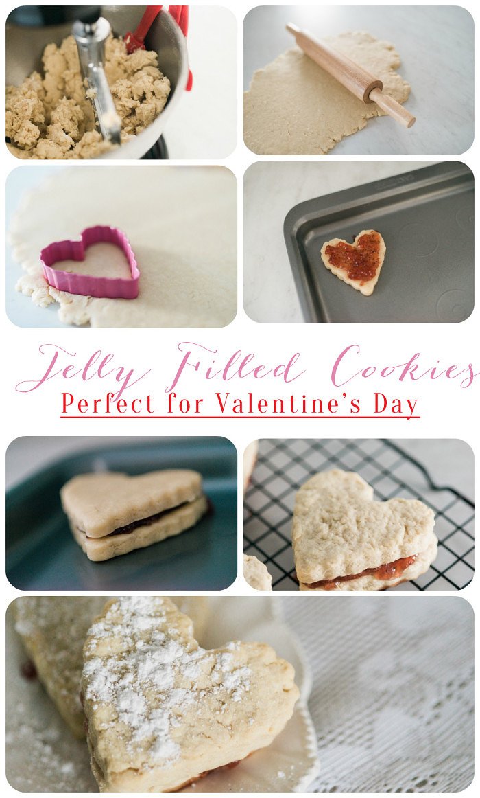 The perfect Valentine's day cookie recipe // Jelly filled cookies
