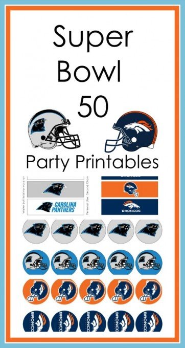 Second Chance to Dream Super Bowl 50 Party Printables #SuperBowl50