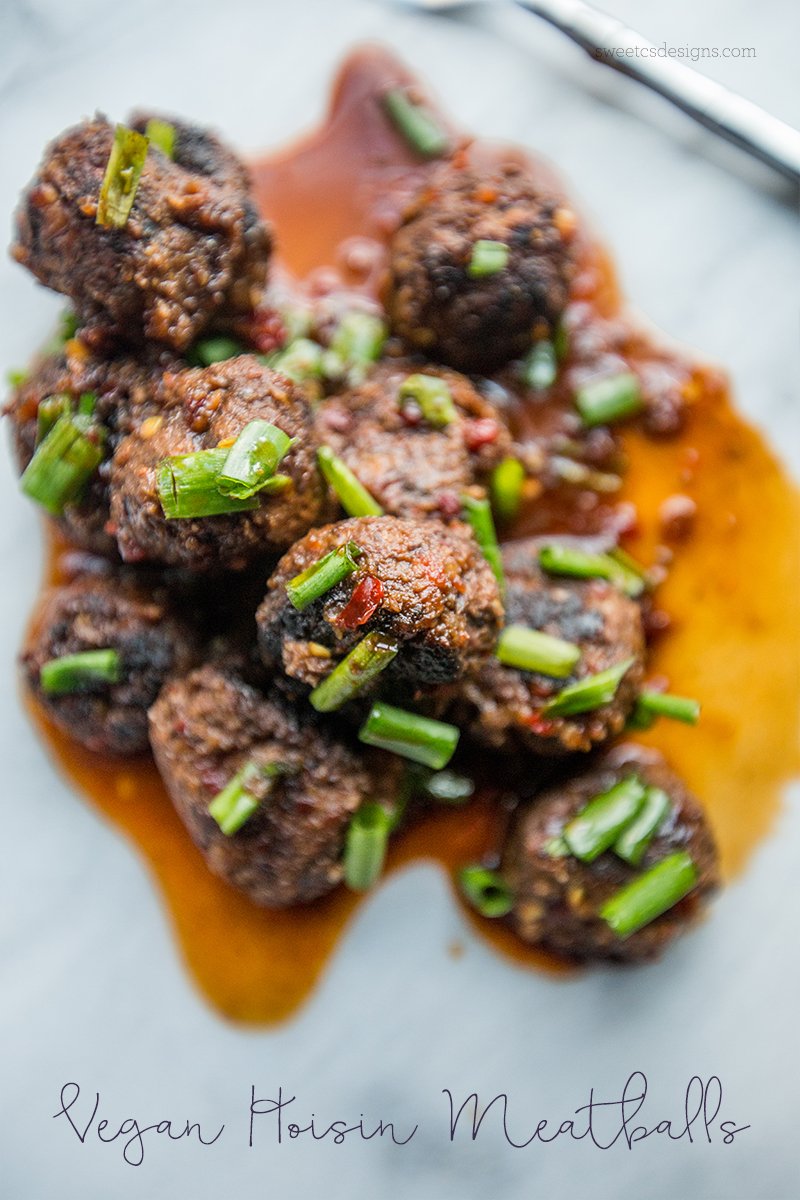 These vegan hoisin meatballs are so delicious!