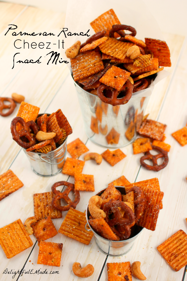 Crunchy, savory and completely irresistible! This crock pot snack mix is made with everyone's favorite Cheez-It crackers, cashews and a Parmesan ranch seasoning, its the perfect snack for any occasion!