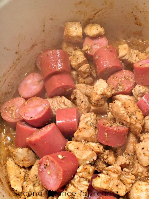 add smoked sausage- One Pot Meals