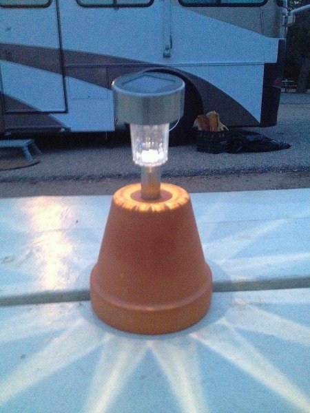 Solar Light Camping Table Centerpiece