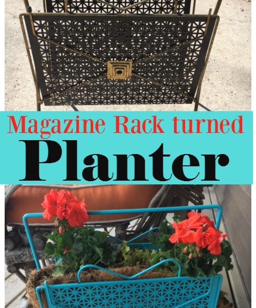 Second Chance to Dream: Magazine Rack turned Planter #upcycle