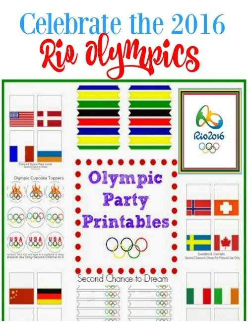 Second Chance to Dream: 2016 Rio Olympic Party Printables #olympics #Rio