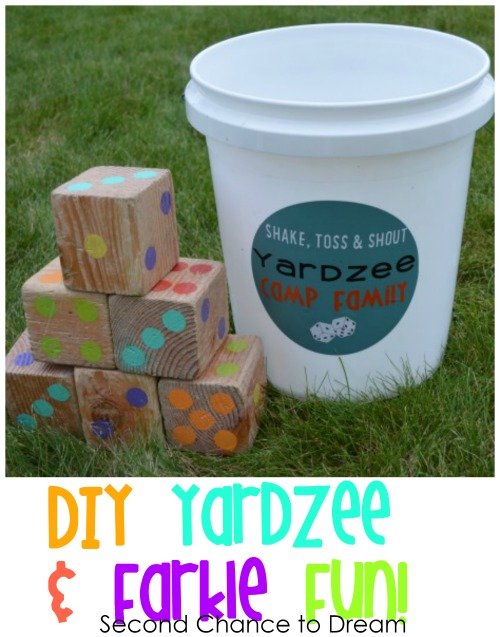 Second Chance to Dream: DIY Yardzee & Farkle Fun! #family #outdoorgames