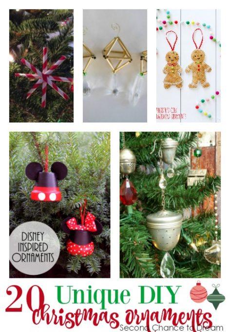 Second Chance to Dream; 20 Unique DIY Christmas Ornaments