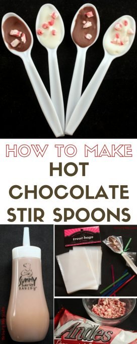 Chocolate stir spoons are the perfect way to enjoy a cup of hot chocolate. An easy DIY craft tutorial idea and fun to give as gifts.