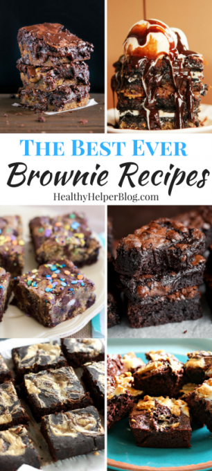 The BEST EVER Brownie Recipes | Healthy Helper @Healthy_Helper A roundup of the best of the best brownie recipes from your favorite food bloggers! Some healthy, some indulgent, ALL full of ooey-gooey chocolate goodness. 