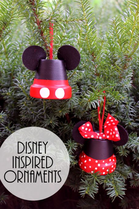 These Mickey and Minnie ornaments are perfect for your tree! Make your own Disney inspired ornaments for Christmas!