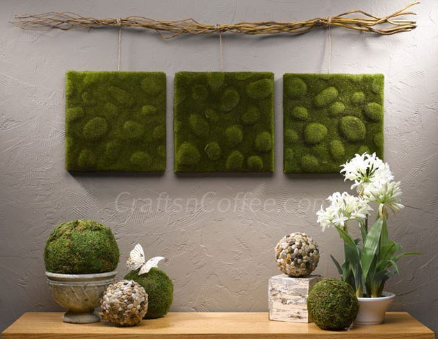 DIY moss wall art