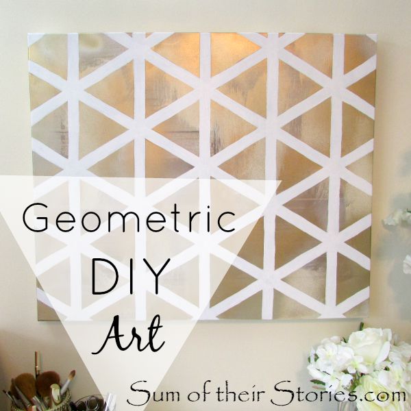 easy DIY art with canvas, paint and masking tape