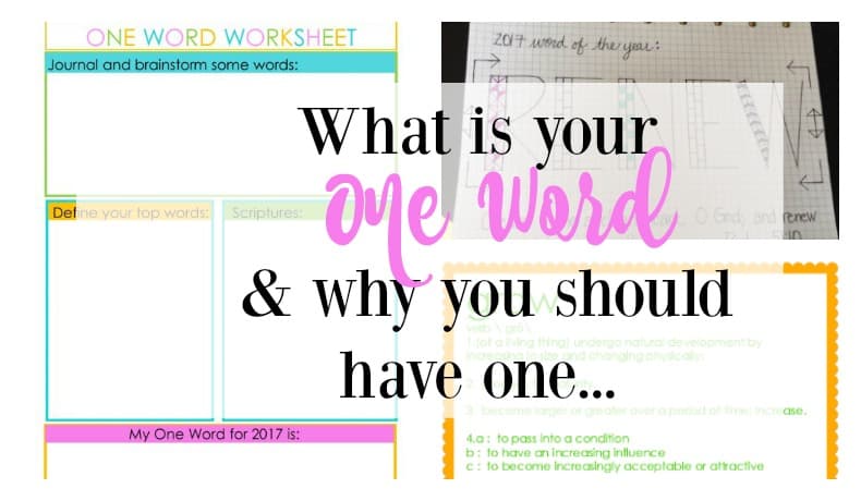 Second Chance to Dream: What is your One Word & Why your should have one