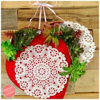 DIY Succulent Valentine's Day Wreath | DazzleWhileFrazzled.com
