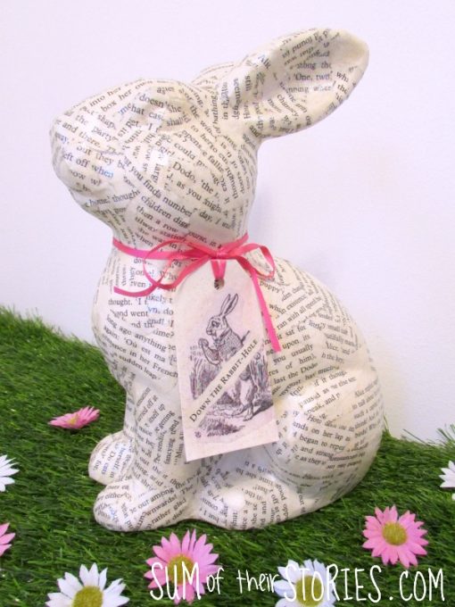 Alice in Wonderland decoupage rabbit