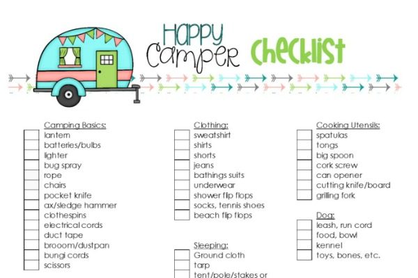 Second Chance to Dream: Happy Camper Checklist