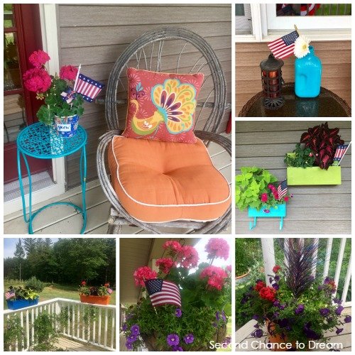 Second Chance to Dream: Patriotic Front Porch Decor Ideas #patriotic #DIYDecor #frontporchdecor