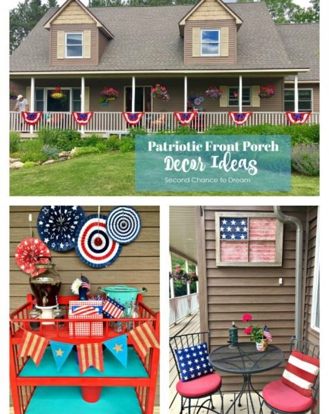 Second Chance to Dream: Patriotic Front Porch Decor Ideas #patriotic #DIYDecor #frontporchdecor