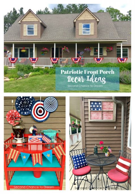 Second Chance to Dream: Patriotic Front Porch Decor Ideas #patriotic #DIYDecor #frontporchdecor