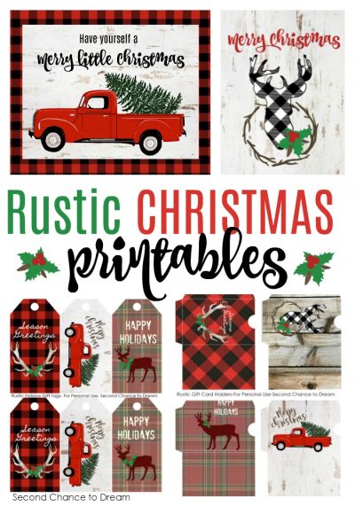 Second Chance To Dream - Rustic Farmhouse Christmas Printables