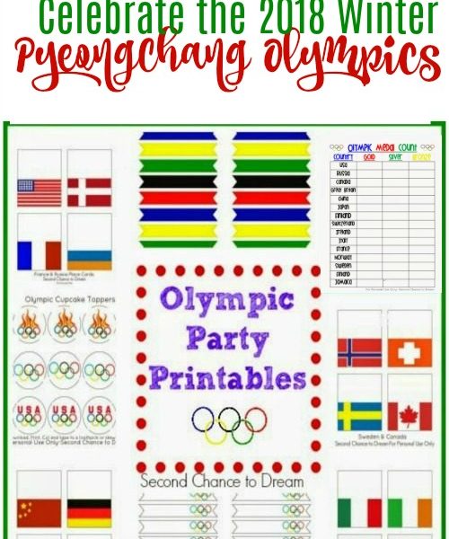 Second Chance to Dream: Free 2018 Winter Olympic Party Printables #Pyeongchang #Olympics #wintergames