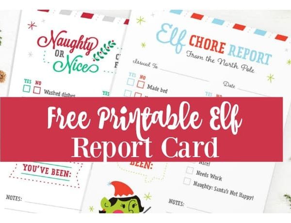 Second Chance to Dream: Free Printable Elf Report Card #elf #elfontheshelf