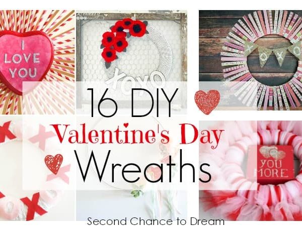 Second Chance to Dream: 16 DIY Valentine's Day Wreaths #valentinesday #diy #wreaths