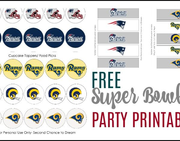Second Chance to Dream: Super Bowl Printables