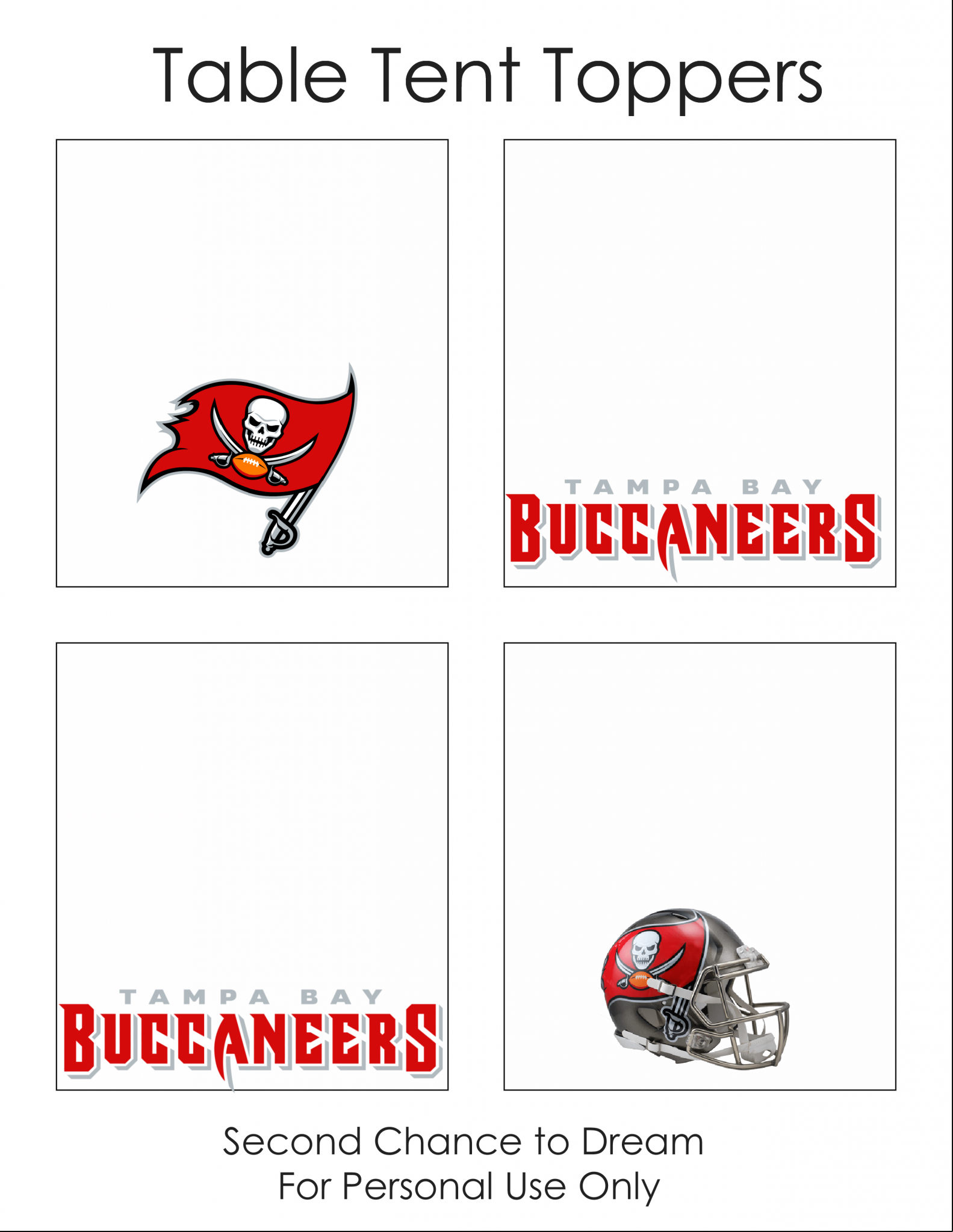 Second Chance To Dream - Super Bowl 55 Party Printables